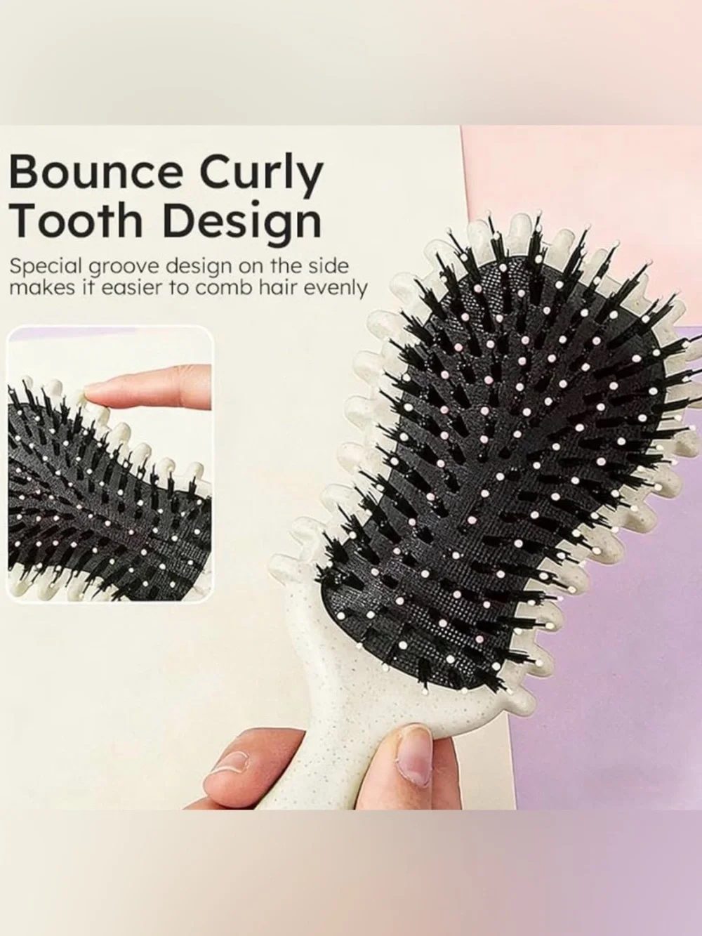 💞 New Purple Curl Defining Hair Brush for Detangling, Shaping & Definition